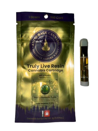 Entourage Cannabis - Red Lebanese Live Resin Cartridge (1g)
