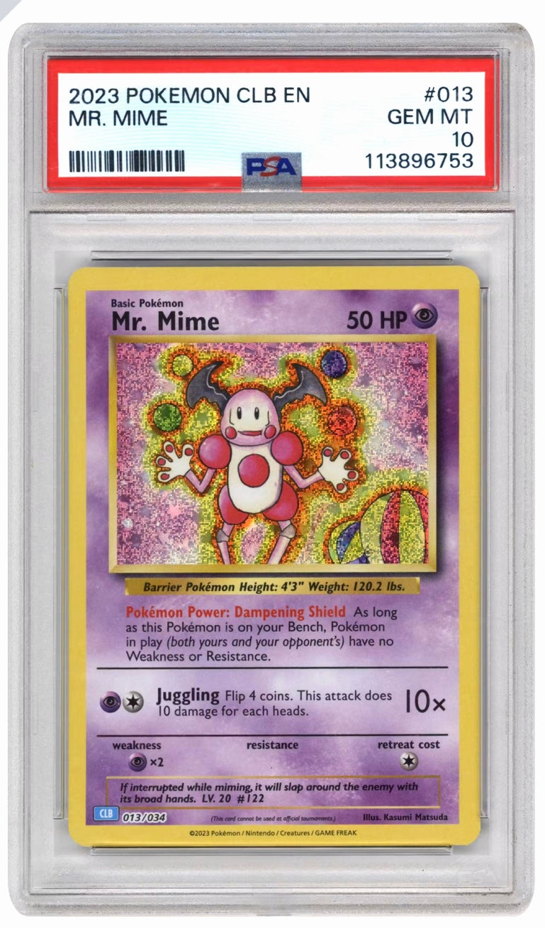 2023 POKEMON CLB ENG - Mr Mime #013 | PSA 10