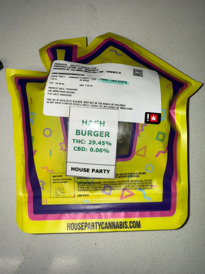 House Party - Hash Burger Premium Flower (28g)